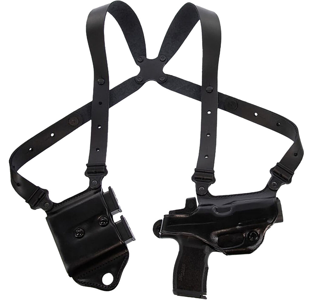 Galco MCII894RB Miami Classic II Shoulder System Shoulder Fits Chest Up To 56"/Sig P365 X Macro Black Steerhide  Right Hand