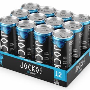 Jocko Fuel 29119 Blue Rasberry Energy Drinks 12oz 12Pack