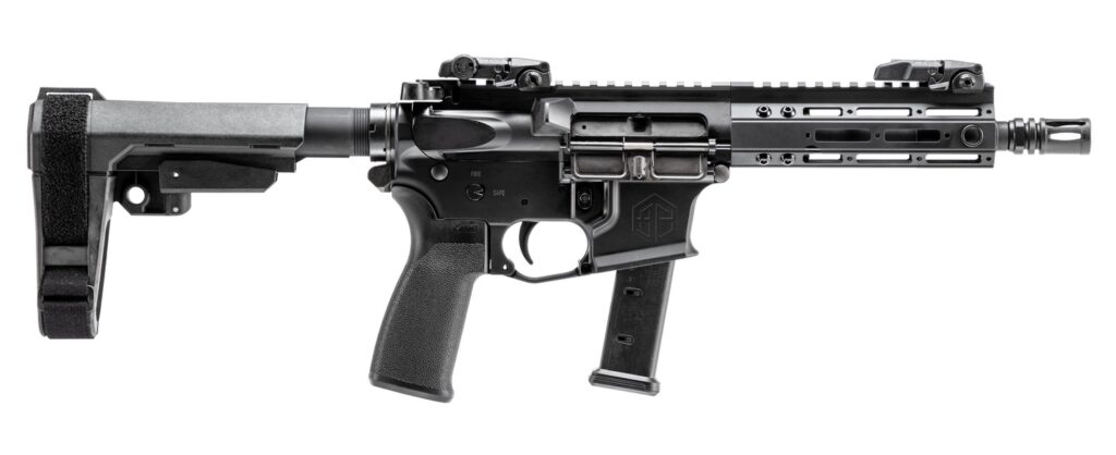 Alpha Foxtrot AA08X1HXX-XABK20 AFMG9 9mm Luger 20+1 7.50" Black QPQ Threaded Barrel, M-LOK Handguard, Black Anodized Aluminum Receiver w/Picatinny Rail, Black Polymer SB Tactical Brace, MFT Grip