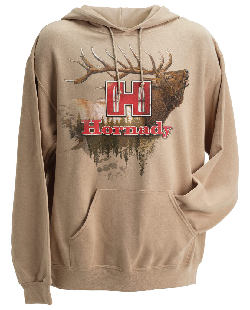 Hornady 99612M Elk Medium Tan/Khaki Hoodie Poly-Cotton