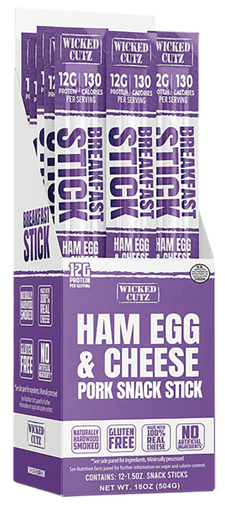 Wicked Cutz WCBR12HEC Ham Egg & Cheese Breakfast Sticks  12 Pack