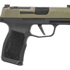Sig Sauer 365X9GXR3P P365X Micro-Compact 9mm Luger 12+1 3.10" Black Moss Green Stainless Steel Optic Ready/Serrated Slide, Black Stainless Steel Frame w/Accessory Rail, Textured Grip, RMSc Footprint
