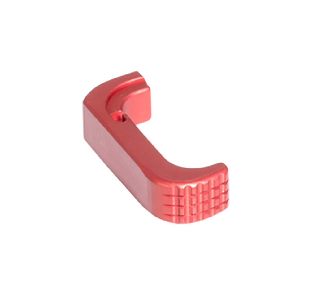 Timber Creek Outdoors GL43XEMRR Glock 43X Extended Magazine Release Anodized Red Aluminum