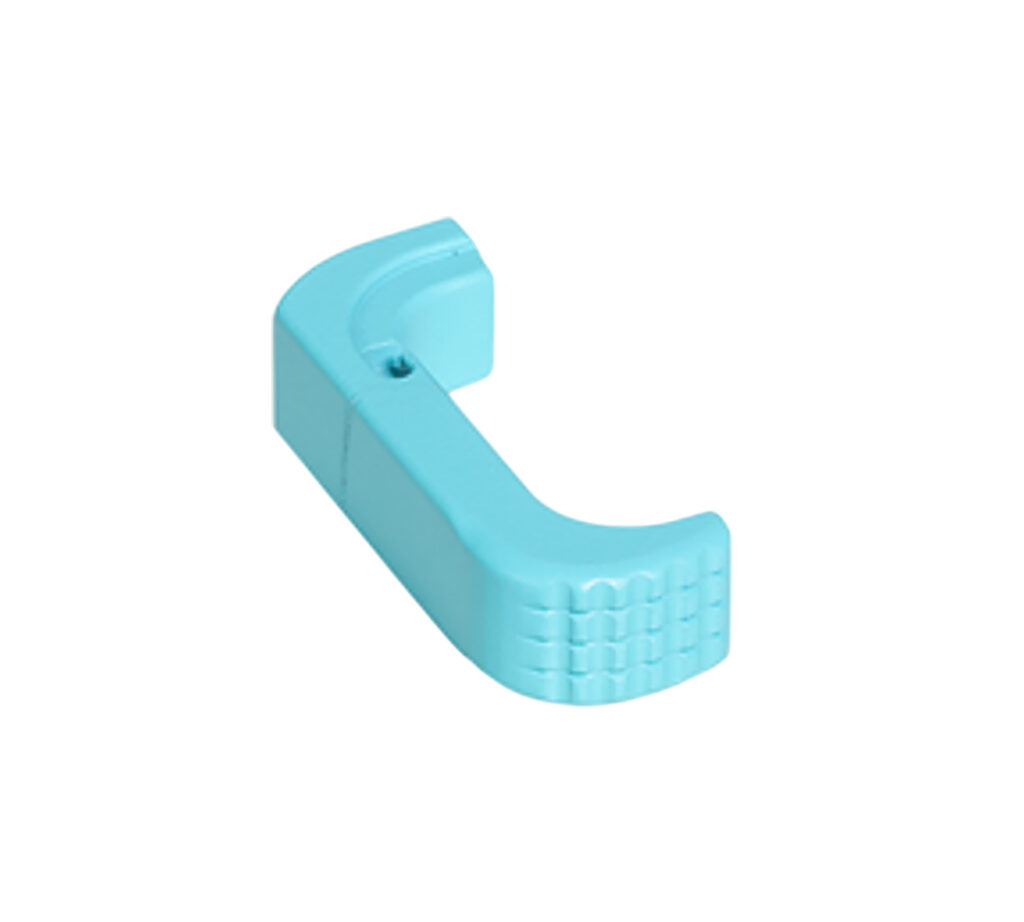 Timber Creek Outdoors GL43XEMRRE Glock 43X Extended Magazine Release Anodized Robin's Egg Blue Aluminum