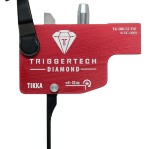 TriggerTech TILSRB02TNF Diamond Black/Red Flat Lever Fits Tikka Left Hand