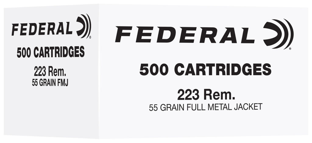 Federal FC223F500   223Rem 55gr Full Metal Jacket 500 Per Box/2 Case