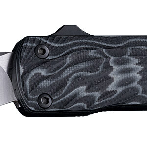 Hogue 34879 Counterstrike 3.35" OTF Drop Point Plain Stone Tumbled CPM 20V SS Blade, G-Mascus Black Aluminum/G10 Handle