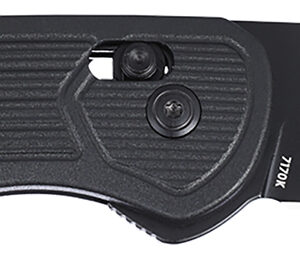 CRKT 7170K SERO EDC 3.02" Folding Plain Black TiNi S35VN SS Blade, Black Textured GRN Handle