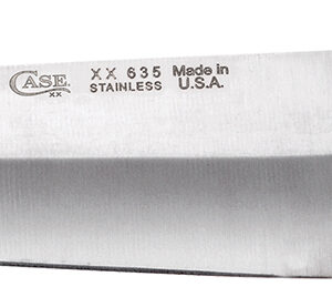 Case 07316 Chef's 8" Fixed Plain Mirror Polished Tru-Sharp SS Blade, Walnut Handle