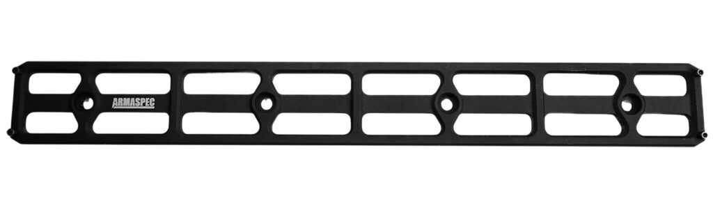 Armaspec ARM621-12 ARCA Rail 12 Slot M-LOK  Black Aluminum Compatible w/ AR-15/10 MLOK Rails