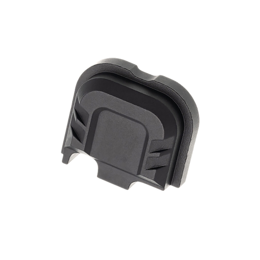 Tyrant CNC TDG43X48SPBLACK Slide Cover Plate  Chevron Design Glock 43x/48 Black Aluminum