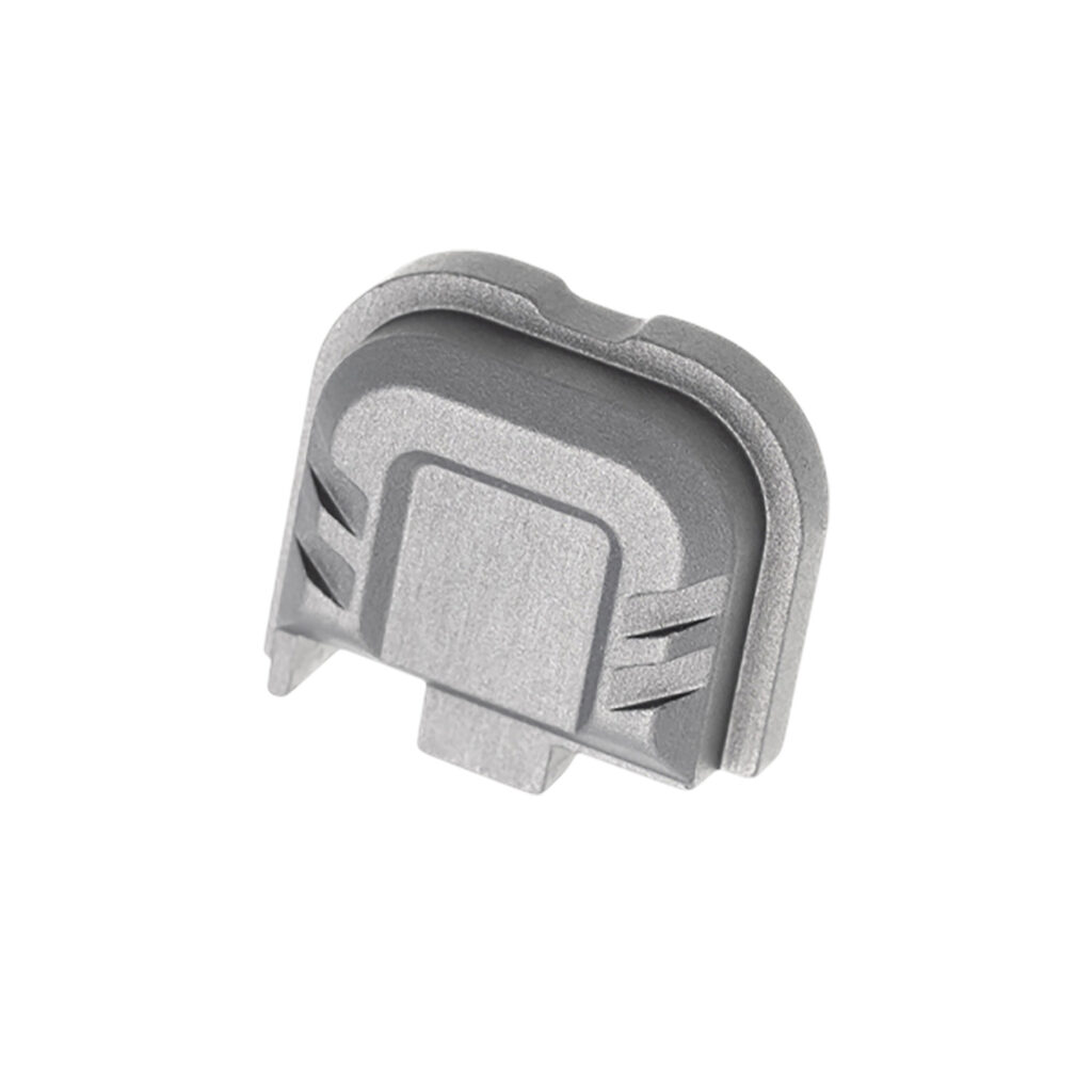 Tyrant CNC TDG43X48SPGREY Slide Cover Plate  Chevron Design Glock 43x/48 Grey Aluminum