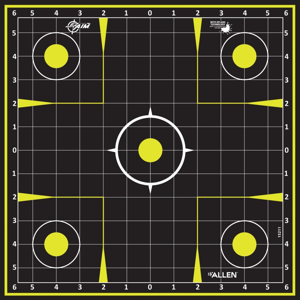 Allen 15211-30 EZ Aim Splash  Hanging 12"x12" Black/Chartreuse 30 Pack