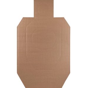 Action Target IDPACB100 IDPA Competition Torso Cutout Hanging Cardboard Brown 100Ct