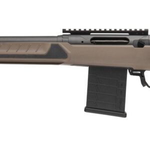 Savage Arms 32693 110 Core Tactical Full Size 6.5 PRC 7+1 24" Medium Heavy Fluted Barrel, Arca Rail Forend, Coyote Tan AccuStock w/AccuFit V2 Synthetic Stock, Left Hand