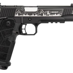 Kimber Mfg, Inc 3600305 DS Warrior Camp Guard Elite Full Size 10mm Auto 18+1 5" Matte Stainless Compensated Barrel, KimPro Black Stainless Steel Engraved Lightening Cut/Optic Ready/Serrated Slide, Bla