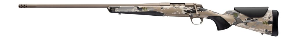 Browning 036125297 X-Bolt 2 Speed Full Size 300 PRC 3+1 26" Smoked Bronze Cerakote Fluted Threaded Barrel & Steel Drilled & Tapped Receiver, Ovix Camo w/Black Overmold Adj Vari-Tech Synthetic Stock, L