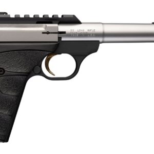 Browning 051618490 Buck Mark Plus Camper SR 22 LR 10+1 5.90" Matte Blued Bull Threaded Barrel, Picatinny Rail Receiver, Aluminum Frame, Black Overmolded UFX Grip