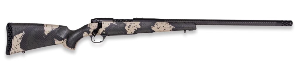 Weatherby MGS01N653WR8B Mark V Backcountry Guide Full Size 6.5-300 WBY Mag 3+1 26" +2" Carbon Fiber BSF Threaded Barrel, Graphite Black Cerakote Steel Drilled & Tapped Receiver, Black w/Olive Green &