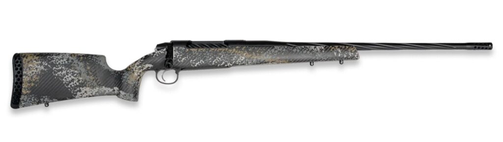 Weatherby 3WAST338WR6B 307 Alpine ST Full Size 338 WBY RPM 4+1 24" Graphite Black Cerakote Spiral Fluted Threaded Barrel, Graphite Black Cerakote Steel Drilled & Tapped Receiver, Gray & Gold Sponge Ac