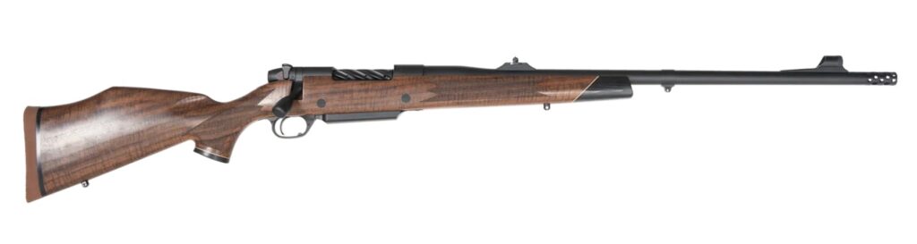 Weatherby MFT01N378WR6B Mark V Frontier Full Size 378 WBY Mag 3+1 24" + 2" Graphite Black Cerakote Threaded Barrel, Graphite Black Cerakote Steel Drilled & Tapped Receiver, Oiled Walnut Monte Carlo St