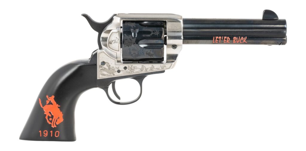 Pietta PFI45PR434BP 1873 Great Western II Pendleton Round?Up 45 Colt (Long Colt) 4.75" Blued Engraved Barrel & Cylinder, Ultra Black Engraved Grip, Exposed Hammer