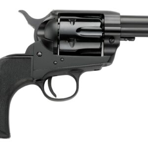 Pietta PFI38ALLOYAS312CB 38 Super 6 Shot 3.50" Matte Black Steel Frame & Barrel, Black Checkered Grip