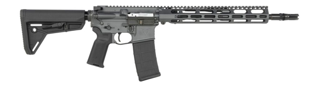 Vktr Industries V31100916648 VK-1 5.56 NATO 30+1 13.70" Black Threaded Barrel, Sniper Gray Cerakote Aluminum Receiver w/Picatinny Rail, M-LOK Handguard, Black Magpul MOE SL Polymer Stock, Magpul K2 Gr