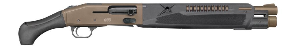 Mossberg 83011 990 Aftershock SPX Semi-Auto 3" 5+1 14.75" Flat Dark Earth Cerakote Integrated Heat Shield Barrel & Drilled & Tapped Receiver, Black Polymer Grip
