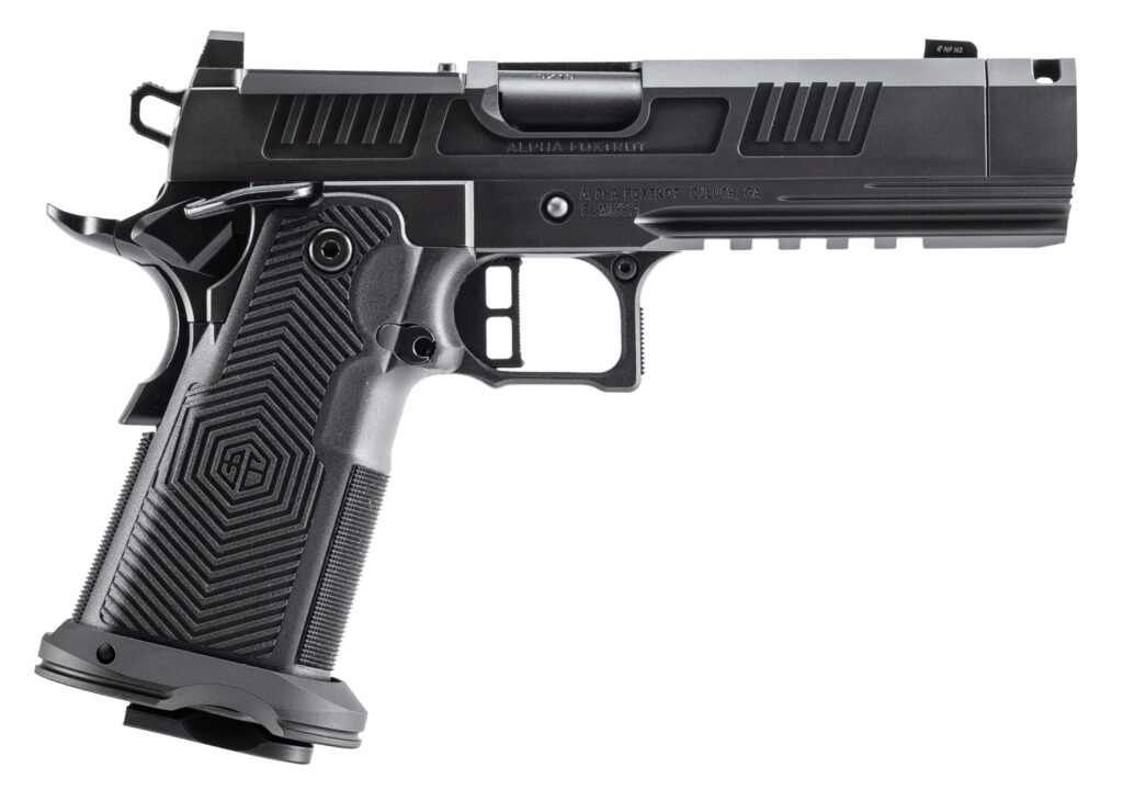 Alpha Foxtrot AA39X4CIG-XDBK13 AF1911 Romulus 45 ACP 13+1 4.25" Black DLC Stainless Steel Threaded Compensated Barrel, Optic Ready/Serrated Slide & Frame w/Beavertail & Picatinny Rail, RMR/RMSc Footpr
