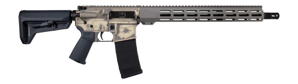 Shark Coast Tactical 300-111-1000-27 Military 5.56 NATO 30+1 16" Black Melonite Threaded Barrel 2-Tone FDE Cerakote Aluminum Receiver w/Picatinny Rail, M-LOK Handguard, Magpul MOE SL Black Polymer Sto