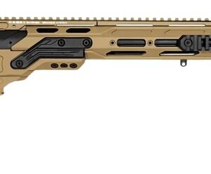 Cadex Inc CDX30LITE30824BR20I2F1 CDX-30 Lite 308 Win 10+1 24" Black DLC Fluted Threaded Barrel, Hybrid Tan Cerakote Receiver w/Picatinny Rail, M-LOK Handguard, Adjustable Folding Hybrid Tan Buttstock,