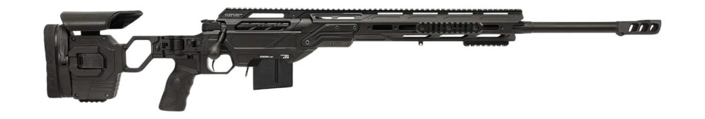 Cadex Inc CDXMCKRKN30824BR20I2F1 CDX-MC Kraken 308 Win 10+1 24" Black DLC Match Grade Threaded Barrel, Black DLC Receiver w/Picatinny Rail, M-LOK Handguard, Black Adjustable Folding Buttstock, Black P