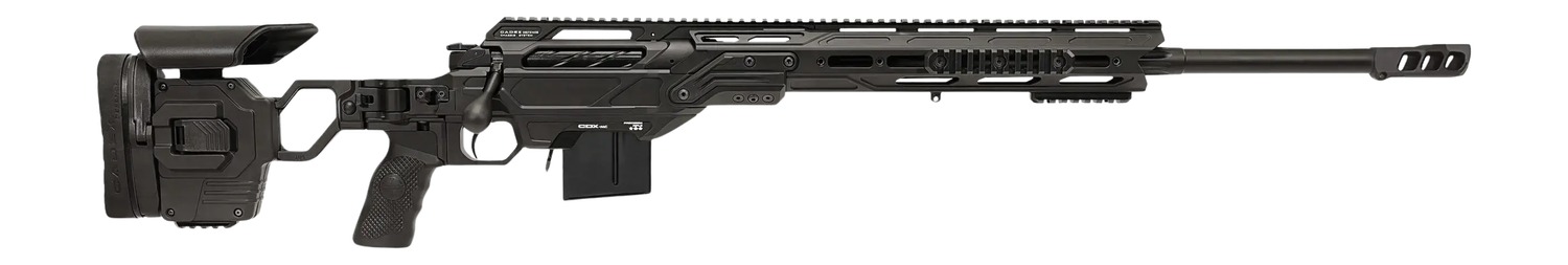 Cadex Inc CDXMCKRKN30824BR20I2F1 CDX-MC Kraken 308 Win 10+1 24" Black DLC Match Grade Threaded Barrel, Black DLC Receiver w/Picatinny Rail, M-LOK Handguard, Black Adjustable Folding Buttstock, Black P