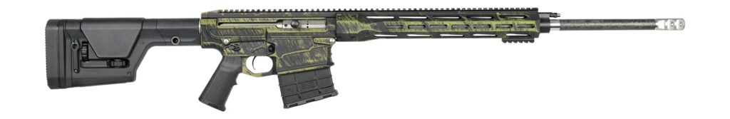Nemo Arms OMENW-G324CF Omen Watchman 300 Win Mag 14+1 24" Black Proof Research CF Threaded Barrel, Black/Green Tiger Stripe Aluminum Receiver w/Picatinny Rail, M-LOK Handguard, Magpul PRS Gen3 Black P