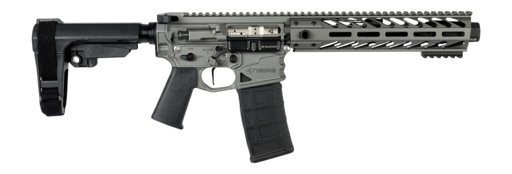 Nemo Arms BL-300-8P Battle-Light  300 Blackout 30+1 8" Black Threaded Barrel, Tungsten Anodized Aluminum Receiver w/Picatinny Rail, M-LOK Handguard, Black Polymer SB Tactical SBA3 Brace, Magpul MOE Gr
