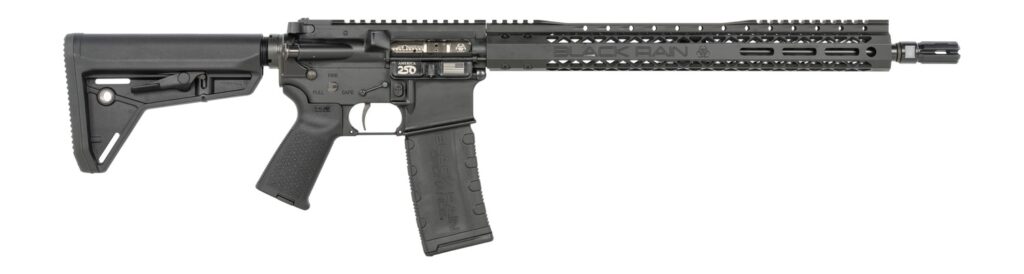 Black Rain Ordnance SSPABLK SSP  5.56 NATO 30+1 16" Black Nitride Threaded Barrel, Black Armor Cerakote Aluminum Receiver w/Picatinny Rail, Magpul MOE SL Black Polymer Stock, Black Magpul Grip