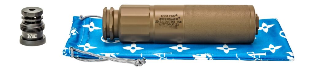 Griffin Armament GAET2FDEAM-W Explorr 224 Cal Flat Dark Earth Stainless Steel/Nickel 1/2"x28