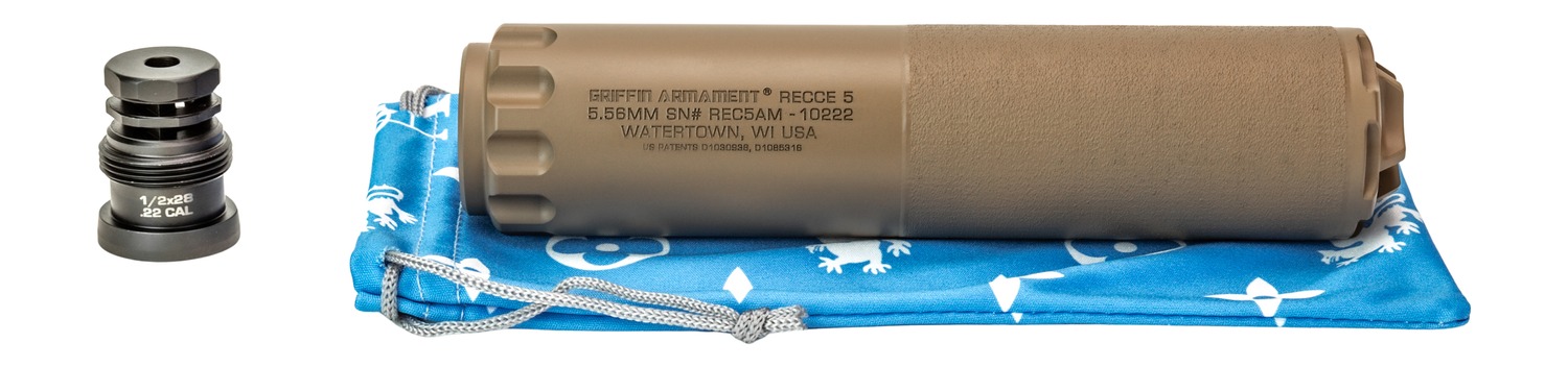 Griffin Armament GAREC5FDEAM-W 5 RECCE 5.56mm 1.50" Flat Dark Earth Stainless Steel 1/2"x28