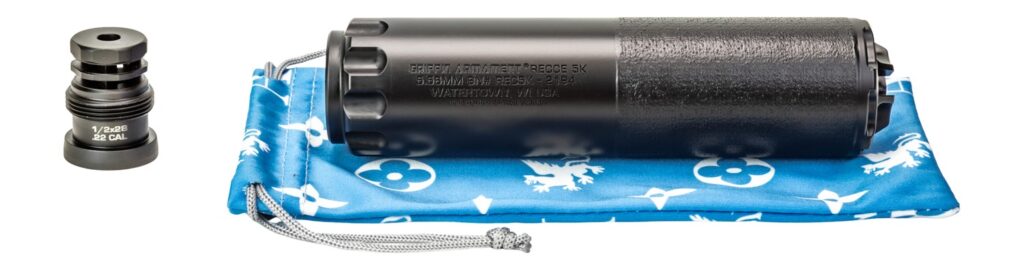 Griffin Armament GAREC5KAM-W 5K RECCE 5.56mm 1.50" Black Stainless Steel 1/2"x28