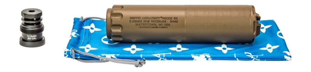 Griffin Armament GAREC5KFDEAM-W 5K RECCE 5.56mm 1.50" Flat Dark Earth Stainless Steel 1/2"x28