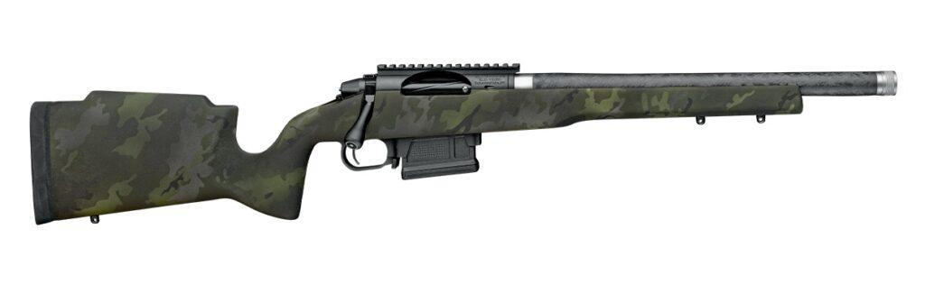 Proof Research 151709 Elevation MTR 2.0 300 PRC 3+1 20" Carbon Fiber Match Grade Threaded Barrel, Black Receiver w/Picatinny Rail, Midnight Camo Proof Fixed Carbon Fiber Stock, Right Hand