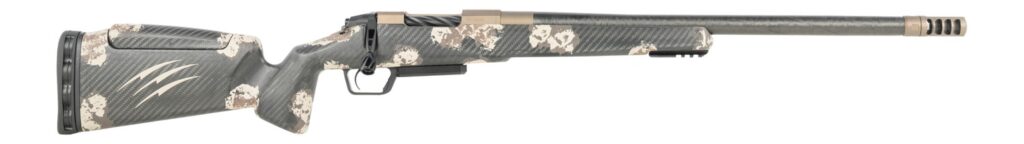 Fierce Firearms CT Rival XP 2.0 25 Creedmoor 20" Carbon Fiber Threaded Barrel, Smoked Bronze Cerakote Titanium Drilled & Tapped Receiver, Integral Rail Forend, Desert Shadow Camo Adj Comb Carbon Fibe