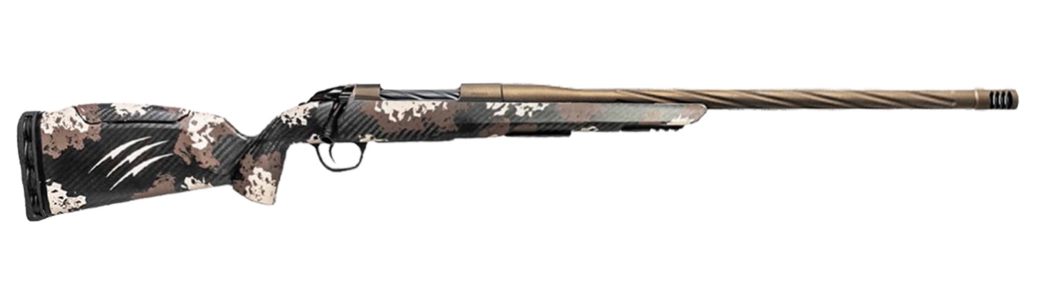 Fierce Firearms Twisted Rage LR Full Size 300 PRC 3+1 20" Smoked Bronze Cerakote Match Grade/Spiral Threaded Stainless Steel Barrel, Drilled & Tapped Receiver, Desert Shadow Camo Push Button Adj Comb