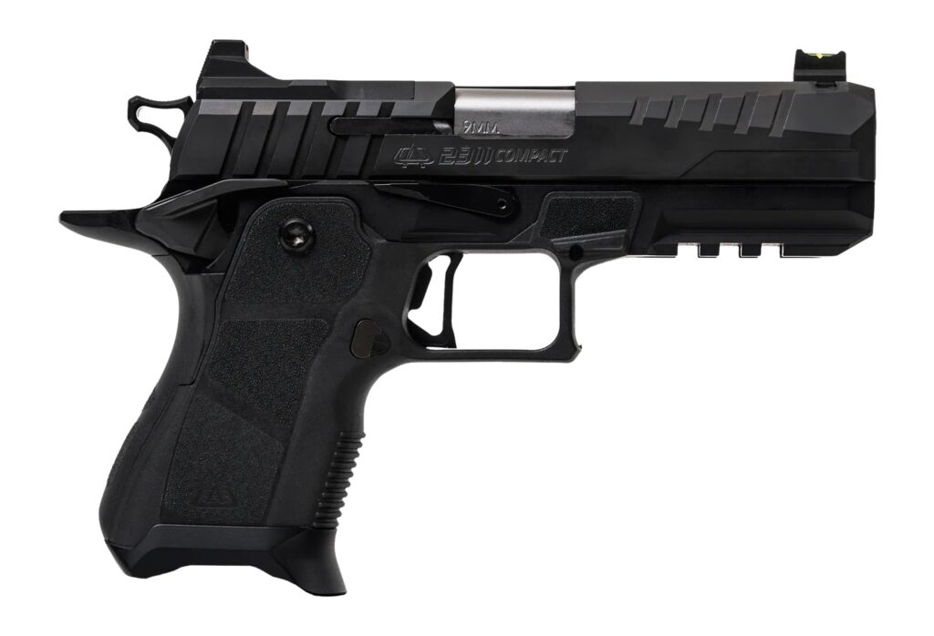 Oa Defense  2311 Pro Compact 9mm Luger 15+1 4.25" DLC Black Steel Optic Ready/Serrated Slide, Black Aluminum Frame w/Picatinny Rail, Black Polymer Grip, Ambidextrous