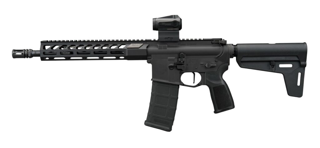 Sig Sauer RM400556N11BFORGE M400 Forge 5.56 NATO 30+1 11.50" Black Anodized Alloy Receiver w/Picatinny Rail, Black Polymer Magpul BSL Arm Brace, Black Polymer Grip, Sig ROMEO MSR Gen II Red Dot