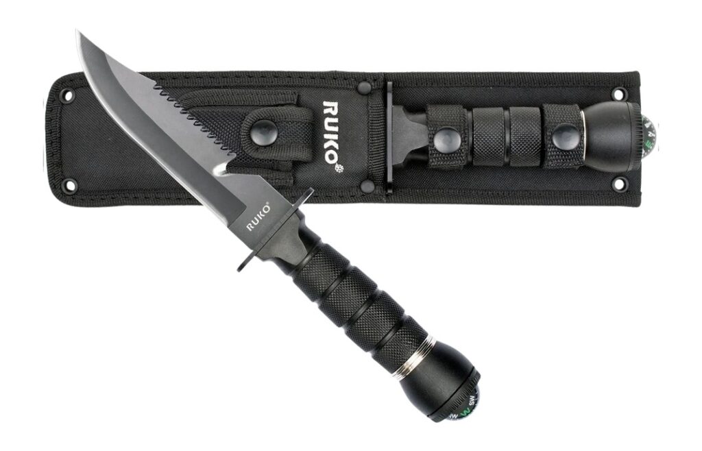 RUKO RUK0163 420J2 6"SURVIVAL FIXED W/COMPASS