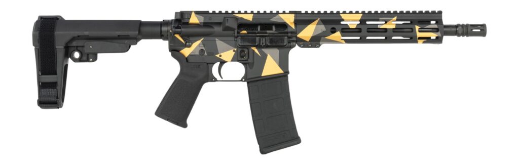 Shark Coast Tactical SCC07176GEO-P Geodesic  5.56 NATO 30+1 10.50" Black Nitride Threaded Barrel, Aluminum Receiver w/Picatinny Rail, M-LOK Handguard, Polymer SB Tactical SBA3 Brace, Polymer Grip