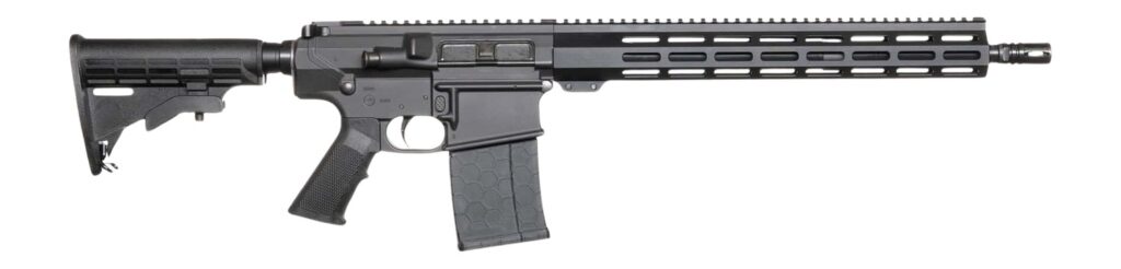 Andro Corp Industries 30816DBFORGED ACI-10 Divergent 308 Win 20+1 16" Black Nitride Threaded Barrel, Black Cerakote Aluminum Receiver w/Picatinny Rail, M-LOK Handguard, M4 Black Polymer Stock, A2 Grip