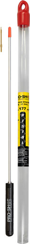 PRO SHOT STAINLESS 1PC PISTOL - CLEANING ROD 12" .17 CAL W/JAG